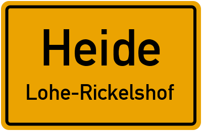 Straßenverzeichnis Heide Lohe-Rickelshof