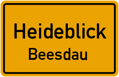 Straßenverzeichnis Heideblick Beesdau