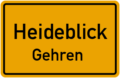 Straßenverzeichnis Heideblick Gehren