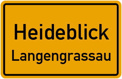 Straßenverzeichnis Heideblick Langengrassau