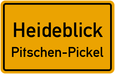 Straßenverzeichnis Heideblick Pitschen-Pickel