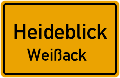 Straßenverzeichnis Heideblick Weißack
