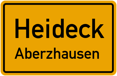 Ortsschild Heideck Aberzhausen