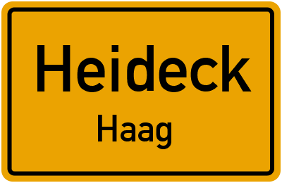 Ortsschild Heideck Haag