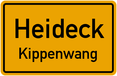 Ortsschild Heideck Kippenwang