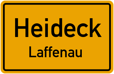 Ortsschild Heideck Laffenau