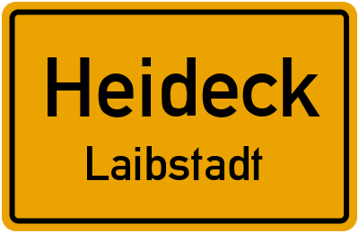 Ortsschild Heideck Laibstadt
