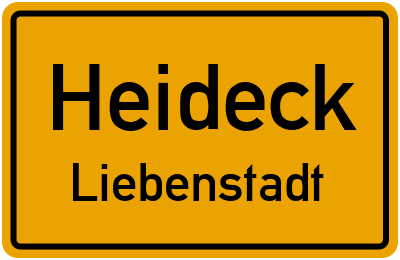 Ortsschild Heideck Liebenstadt