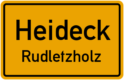 Ortsschild Heideck Rudletzholz