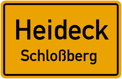 Ortsschild Heideck Schloßberg