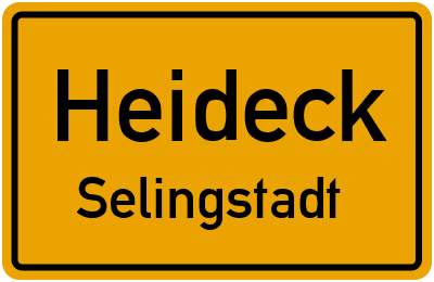 Ortsschild Heideck Selingstadt
