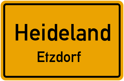 Straßenverzeichnis Heideland Etzdorf