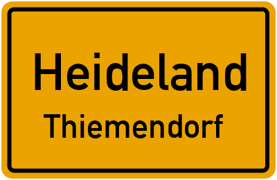 Straßenverzeichnis Heideland Thiemendorf