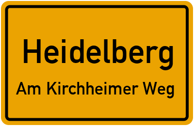 Straßenverzeichnis Heidelberg Am Kirchheimer Weg