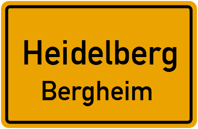Ortsschild Heidelberg Bergheim