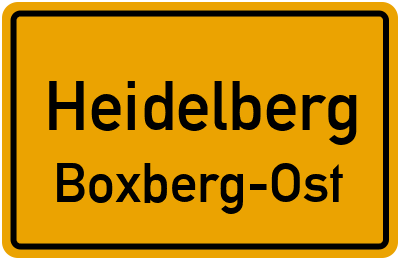 Straßenverzeichnis Heidelberg Boxberg-Ost