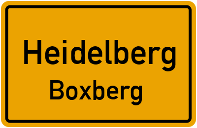 Straßenverzeichnis Heidelberg Boxberg