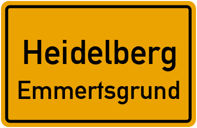 Ortsschild Heidelberg Emmertsgrund