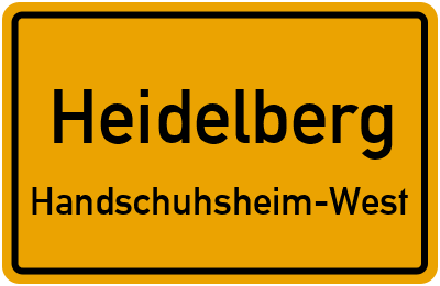 Straßenverzeichnis Heidelberg Handschuhsheim-West