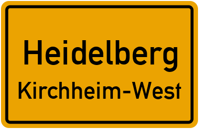 Ortsschild Heidelberg Kirchheim-West