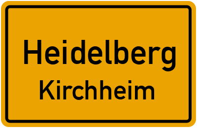 Ortsschild Heidelberg Kirchheim