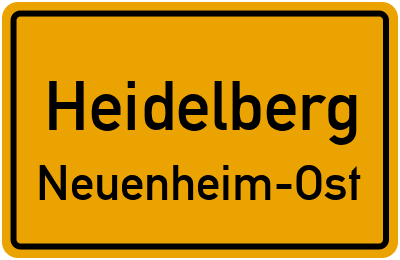 Straßenverzeichnis Heidelberg Neuenheim-Ost