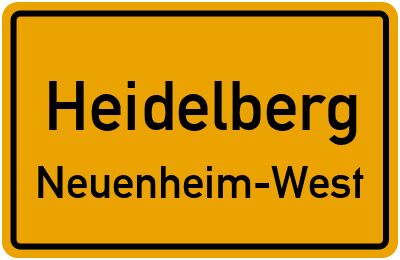Straßenverzeichnis Heidelberg Neuenheim-West