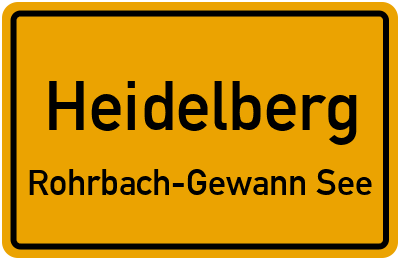 Straßenverzeichnis Heidelberg Rohrbach-Gewann See