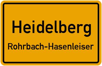 Straßenverzeichnis Heidelberg Rohrbach-Hasenleiser