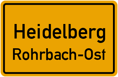 Straßenverzeichnis Heidelberg Rohrbach-Ost