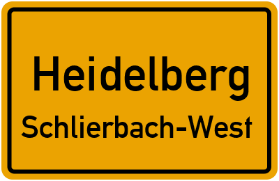 Straßenverzeichnis Heidelberg Schlierbach-West