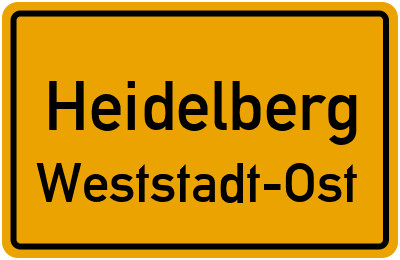 Straßenverzeichnis Heidelberg Weststadt-Ost