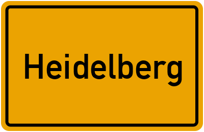Ortsschild von Stadt Heidelberg in Baden-Württemberg