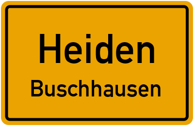 Straßenverzeichnis Heiden Buschhausen