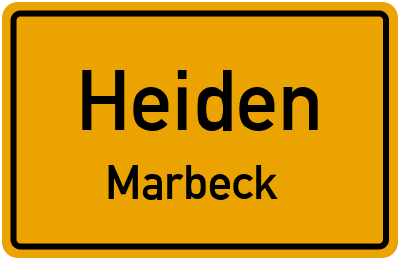 Straßenverzeichnis Heiden Marbeck