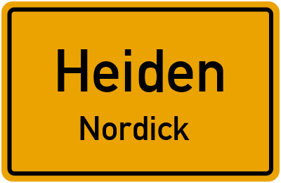 Straßenverzeichnis Heiden Nordick