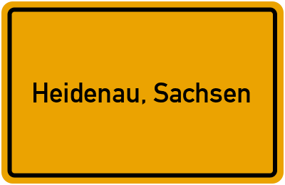 Ortsschild von Stadt Heidenau, Sachsen in Sachsen