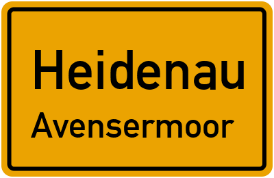 Ortsschild Heidenau Avensermoor