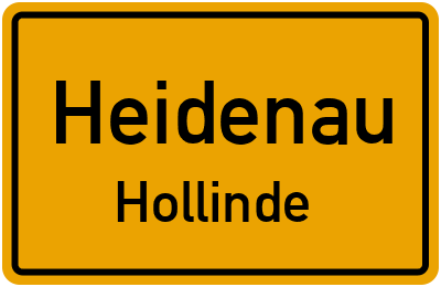Ortsschild Heidenau Hollinde
