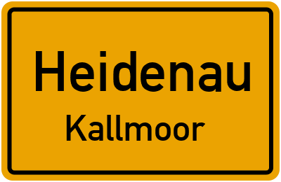 Ortsschild Heidenau Kallmoor