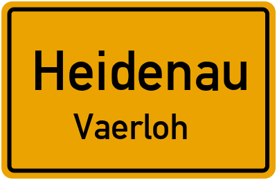 Ortsschild Heidenau Vaerloh