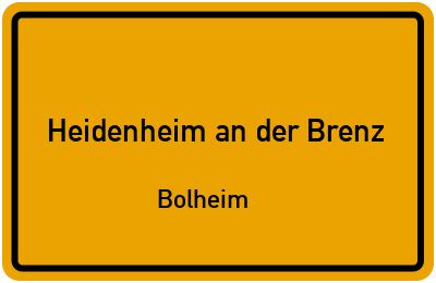 Straßenverzeichnis Heidenheim an der Brenz Bolheim