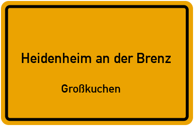 Straßenverzeichnis Heidenheim an der Brenz Großkuchen