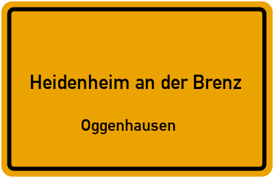 Straßenverzeichnis Heidenheim an der Brenz Oggenhausen
