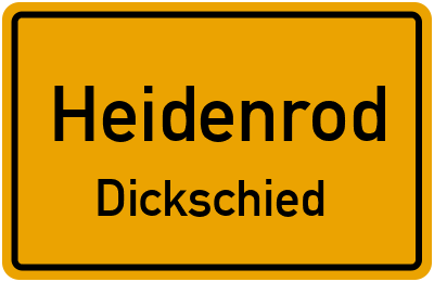 Straßenverzeichnis Heidenrod Dickschied