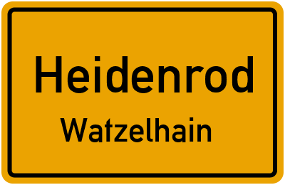 Straßenverzeichnis Heidenrod Watzelhain