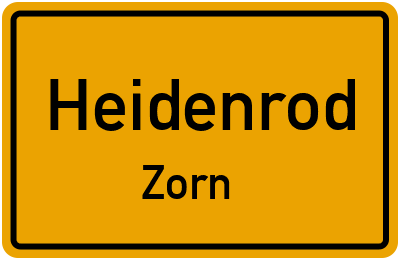 Straßenverzeichnis Heidenrod Zorn