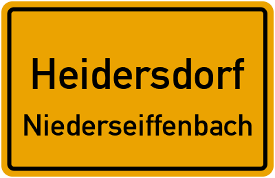 Straßenverzeichnis Heidersdorf Niederseiffenbach