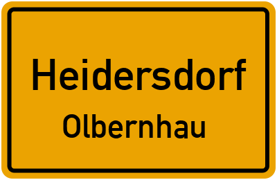 Straßenverzeichnis Heidersdorf Olbernhau