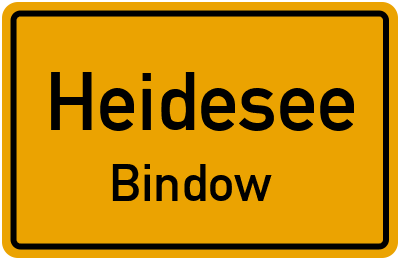 Ortsschild Heidesee Bindow
